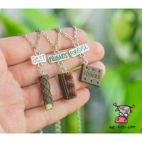Кулон для троих друзей "Best Friends Forever. Chocolate"